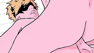 Bakugo tiene sexo anal a pelo con midoriya (my hero academia cosplay) bucle