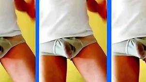 Alejandro simoom maduro bailando dotado ropa interior blanca
