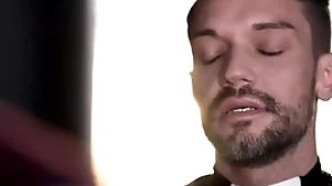 Cookie boy (ryan jacobs) gets pair christmas present detach from priest (dale kuda) - yesfather