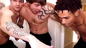 Str8 plank fucks his roguish guy. fidgets are high!