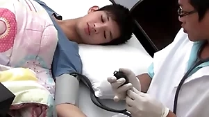 Asian twink gets examined with the addition of breeded alien behind by doctor