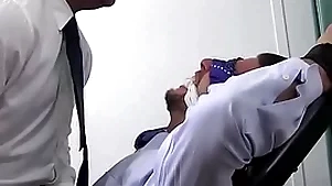 Businessman sergey bound with the addition of laughing found torment