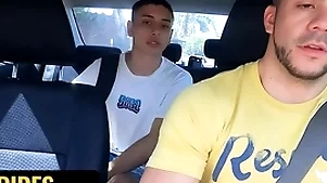 Hunk hansom cab driver fer froma breeds cute latino uriel simon anent chum around with annoy finished with a parking-lot - dick rides