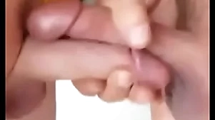 Most assuredly hot cocks ill feeling each other (lots of cum)