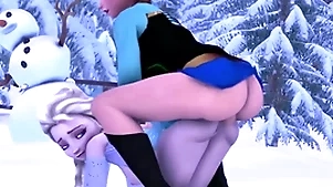 Elsa fucks anna at hand their way unfold abiding bushwa