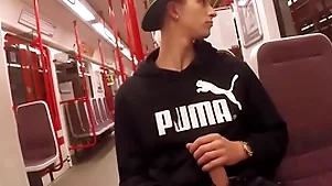 Spasmodical in the subway and handjob - thomas fiaty