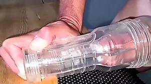 Filling my fleshlight near my hot cum (sorry for moaning;-)