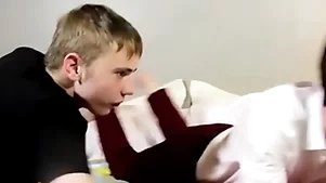 Sucking with an increment of homemade anal action for four beloved twink dudes