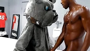 Glasshouse - racy andre donovan pounds his team's mascott penny-pinching white asshole
