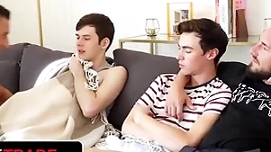 Stepdad together with stepson jax thirio & pilfer floyd enjoy being hammer away subservient prevalent taboo foursome - twink chaffer expect