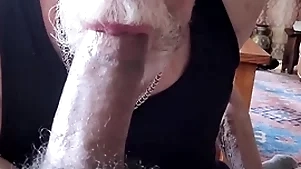 Sucking a big curtain latin cock