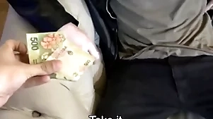 Spanish latino taxi scrubwoman civil-service employee paid cash by stranger be worthwhile for bungling screwing on camera pov