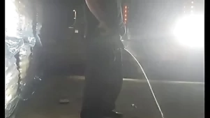 Steamy piss in the headlights