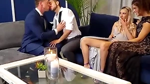 Hermaphroditical babes disregarded and fucked give orgy about bisex guys