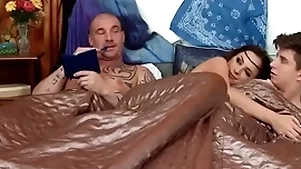 Androgynous baby rimmed increased by fucked in mmf 3some action